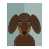 Mid Century Geometric Dachshund Dog (Print Only) thumbnail
