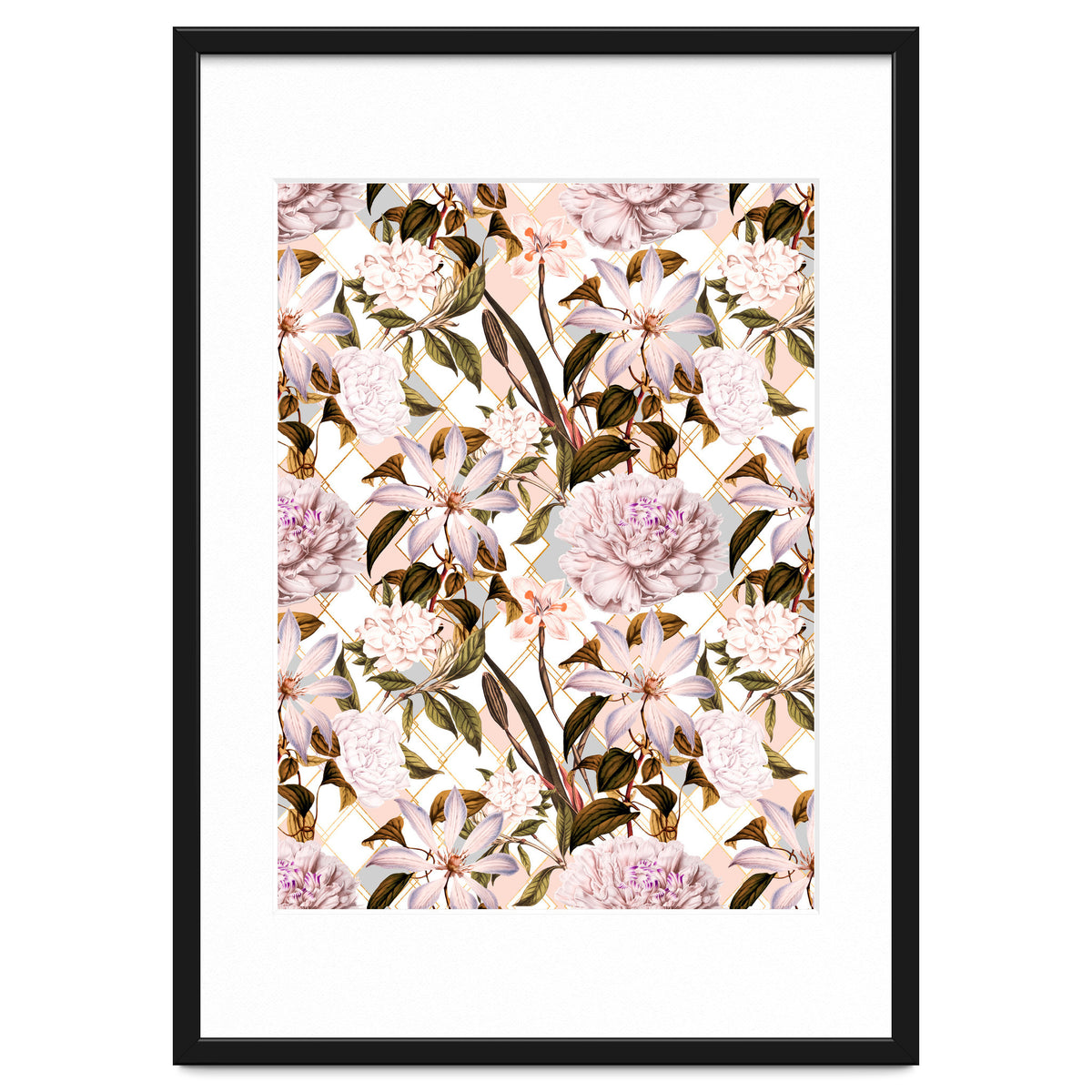 Pink flowering in geometric