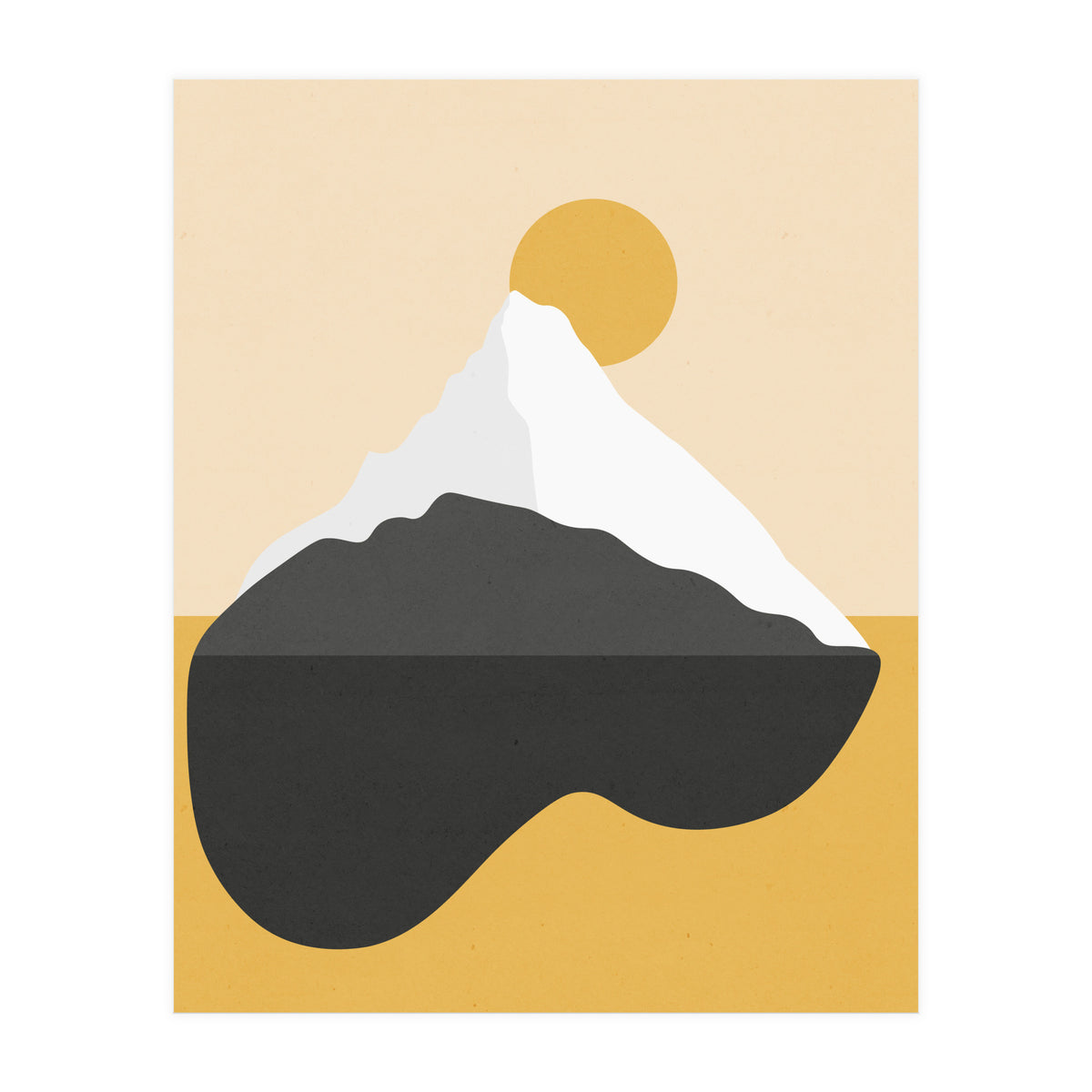 Abstract Mountain - Golden Desert (Print Only)