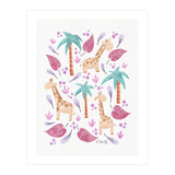 Jungle Giraffes | Pink (Print Only) thumbnail
