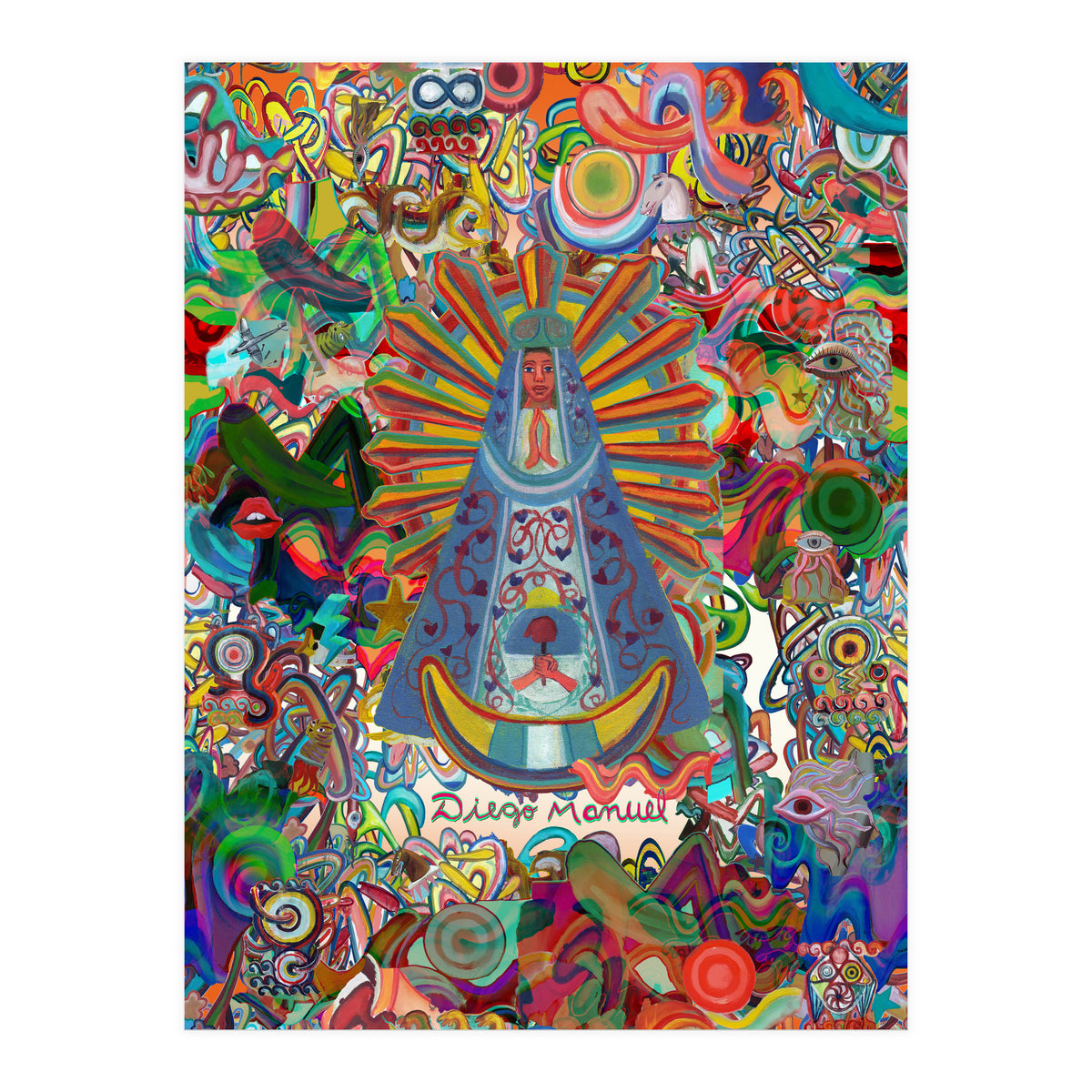 Virgen Y Graffiti 5 (Print Only)