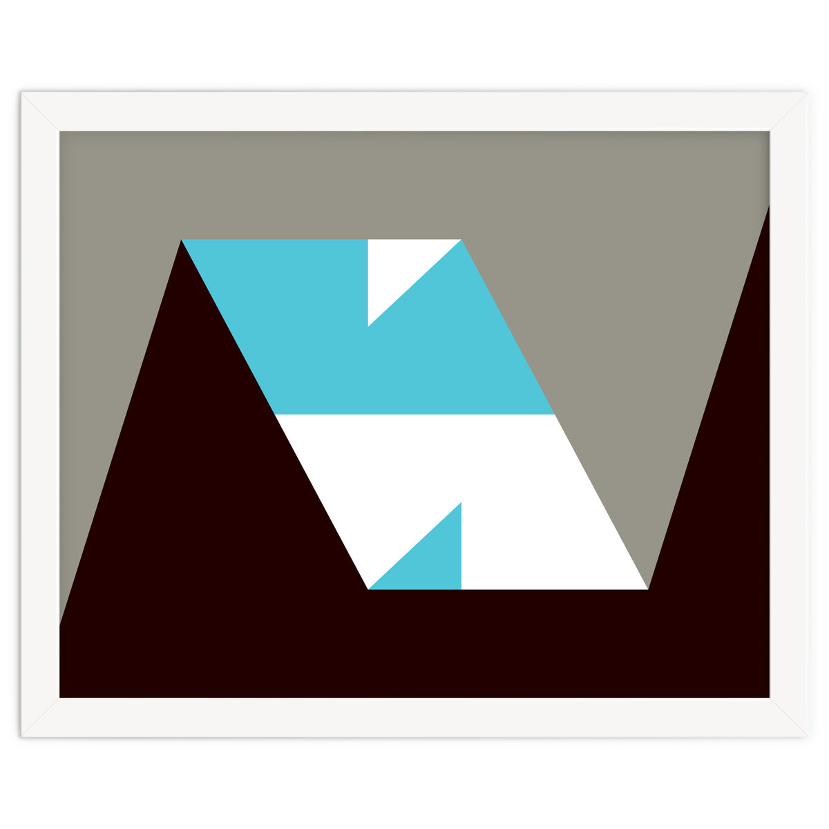 Geometric Shapes No. 48 - grey & blue