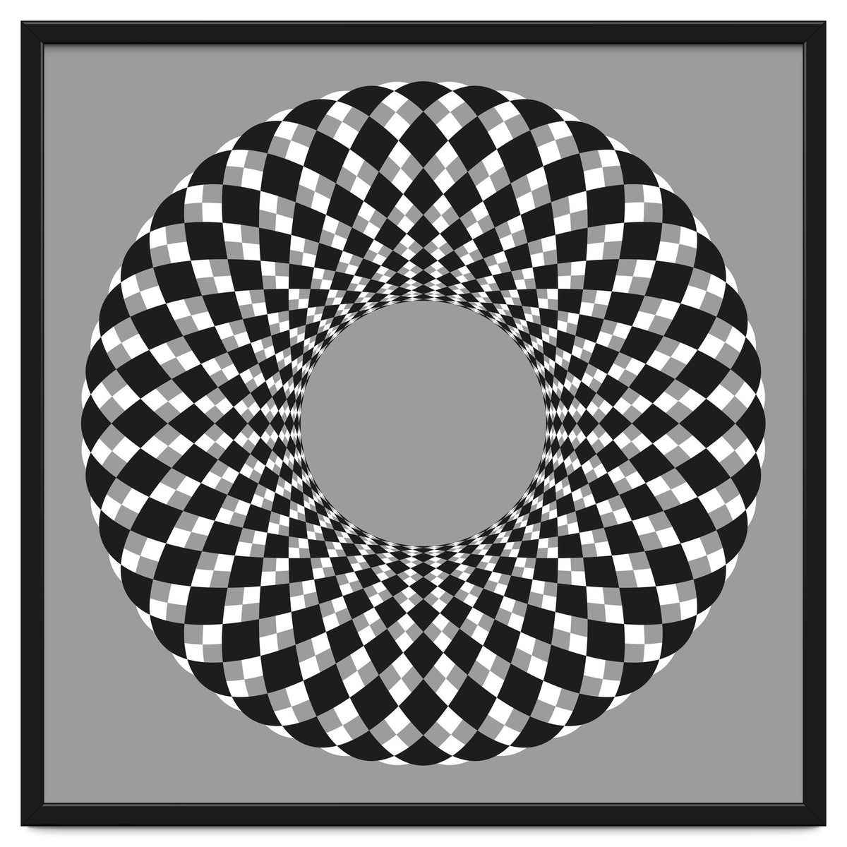 Black and white round