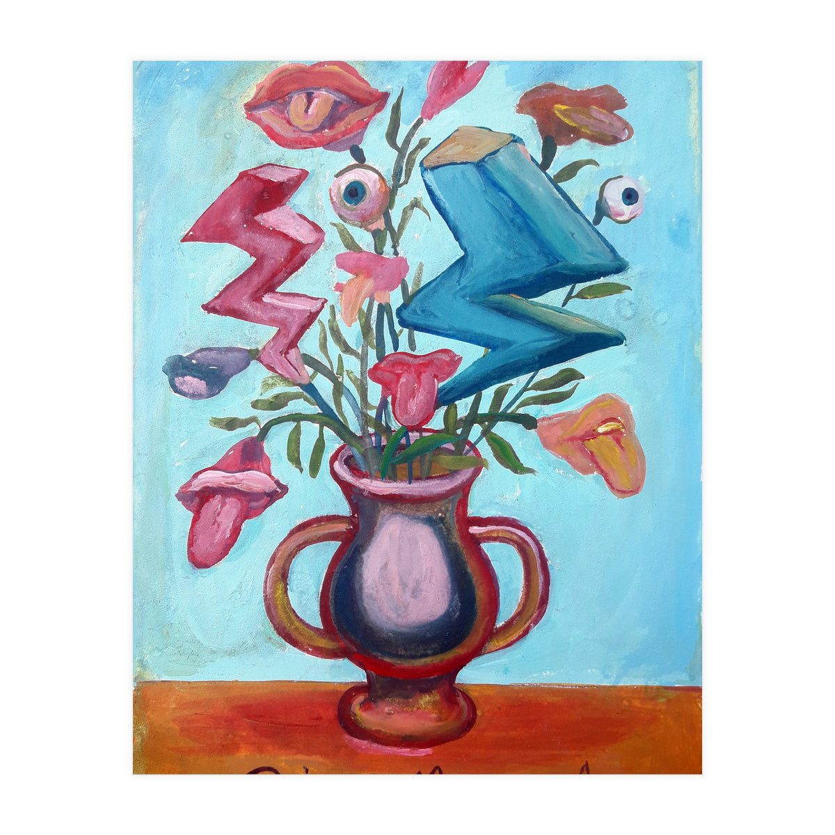 Florero Con Dos Rayos 2 (Print Only)