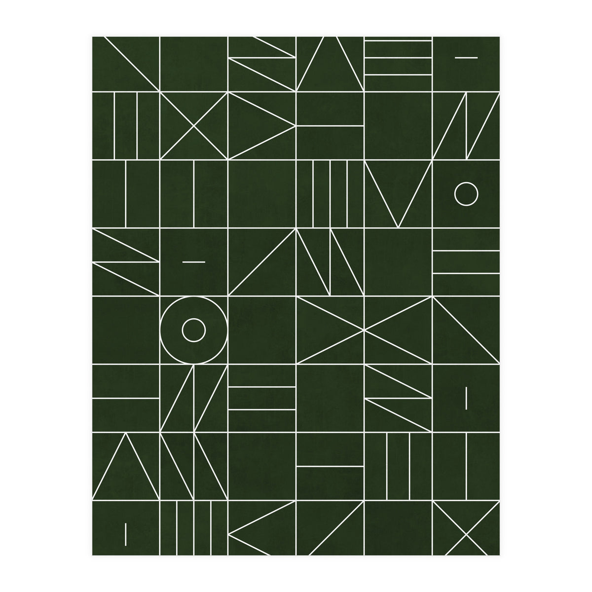 My Favorite Geometric Patterns No.6 - Deep Green (Print Only)
