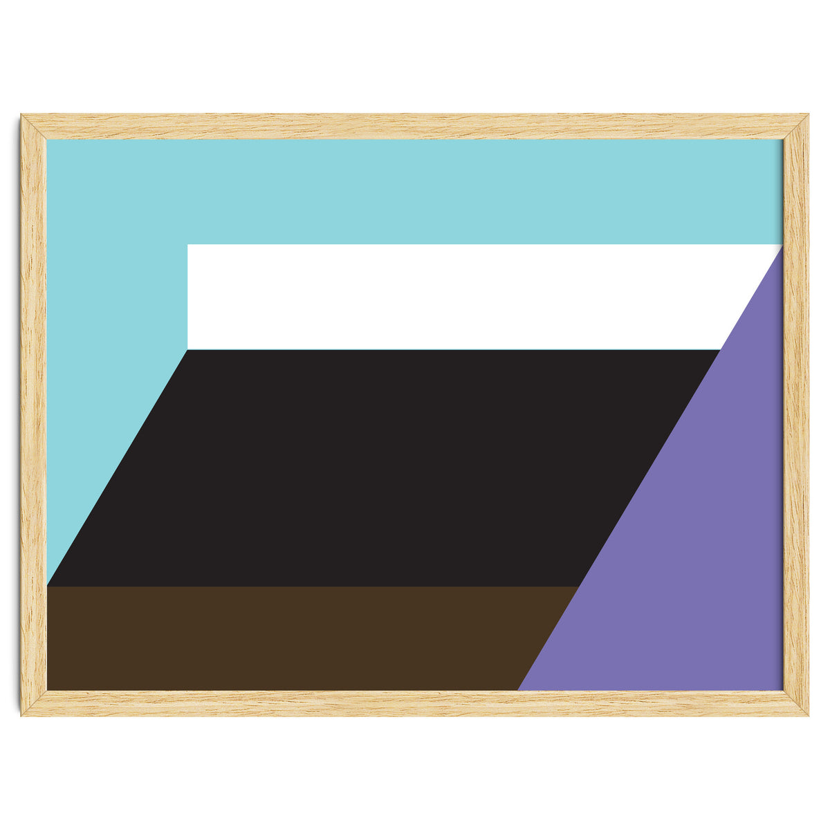 Geometric Shapes No. 34 - purple, blue & black