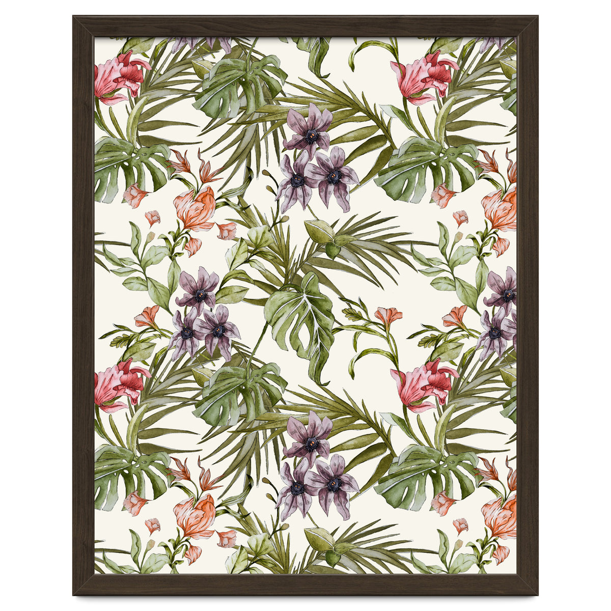 Watercolor tropical foliage