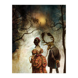 VINTAGE COUPLE IN AUTUMNAL ABSTRACT FOREST  II (Print Only) thumbnail