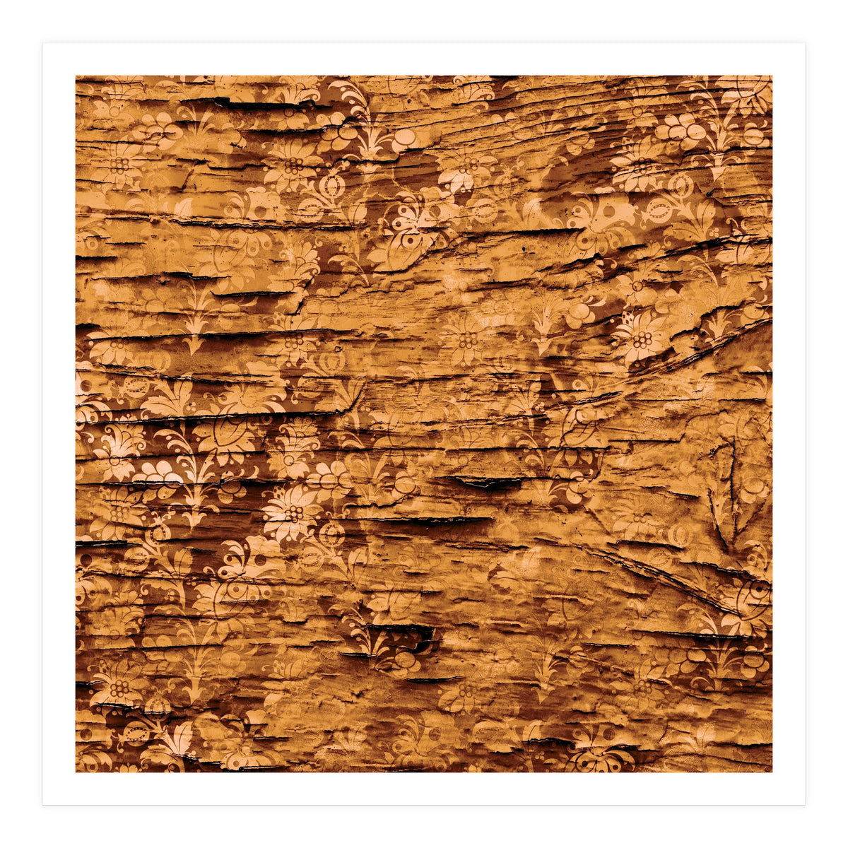 Wrinkled Ornament Old Gold (Print Only)