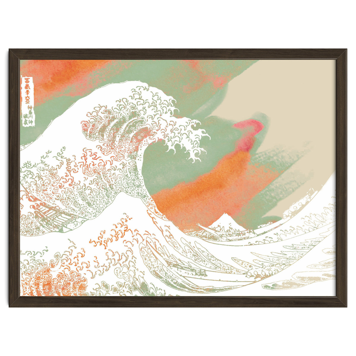 Calm into Great Wave Paint  I
