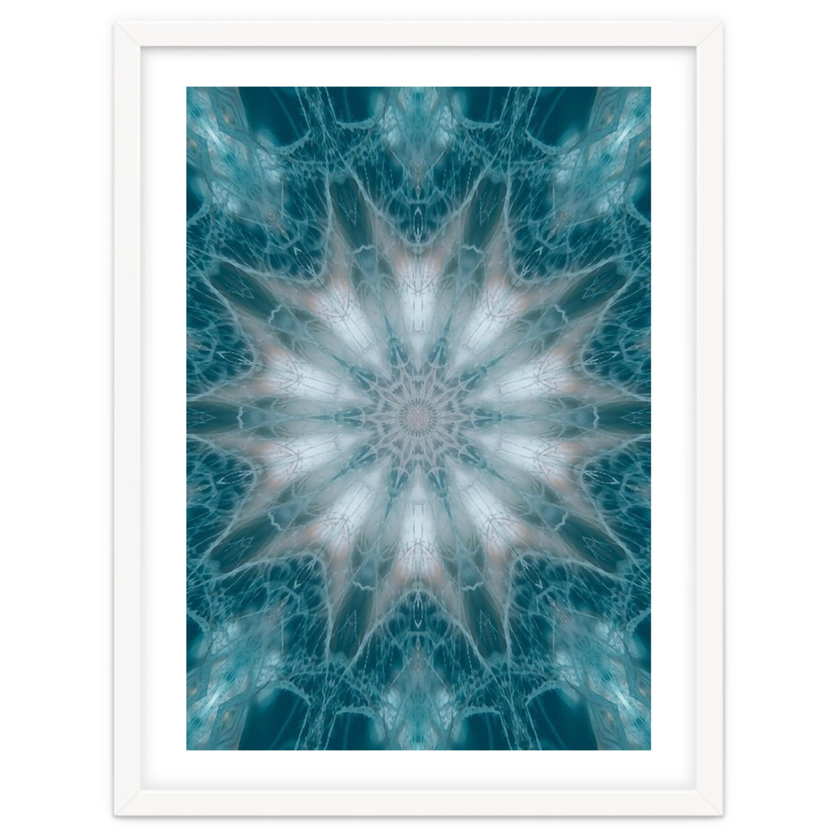 Mandala - Green, White, Rose