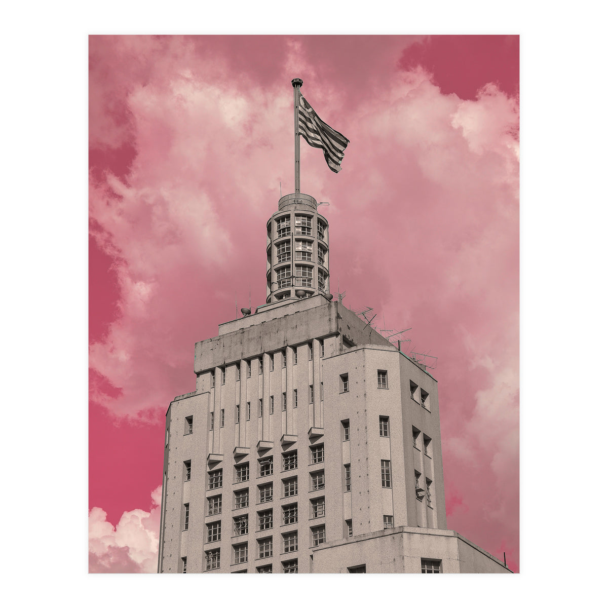 Pink Sky In São Paulo Banespa (Print Only)