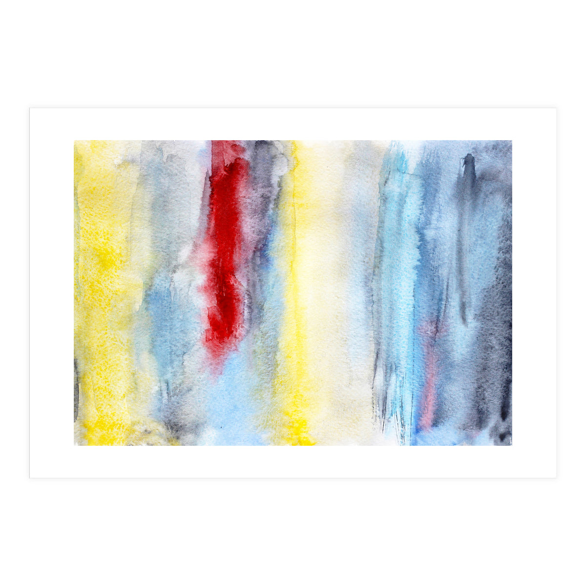 Touch of red || abstract watercolor (Print Only)