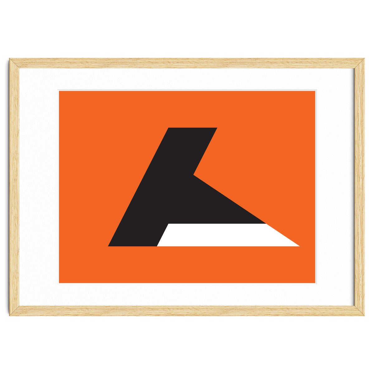 Geometric Shapes No. 79 - orange & black