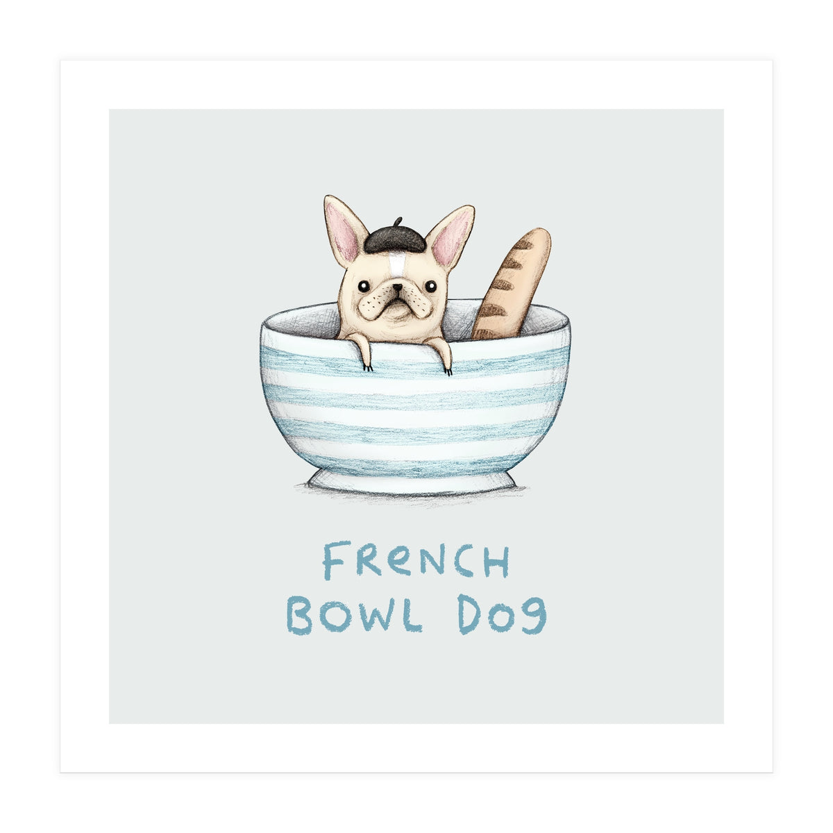 French Bowl Dog (Print Only)