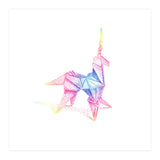 Rainbow Unicorn Origami (Print Only) thumbnail