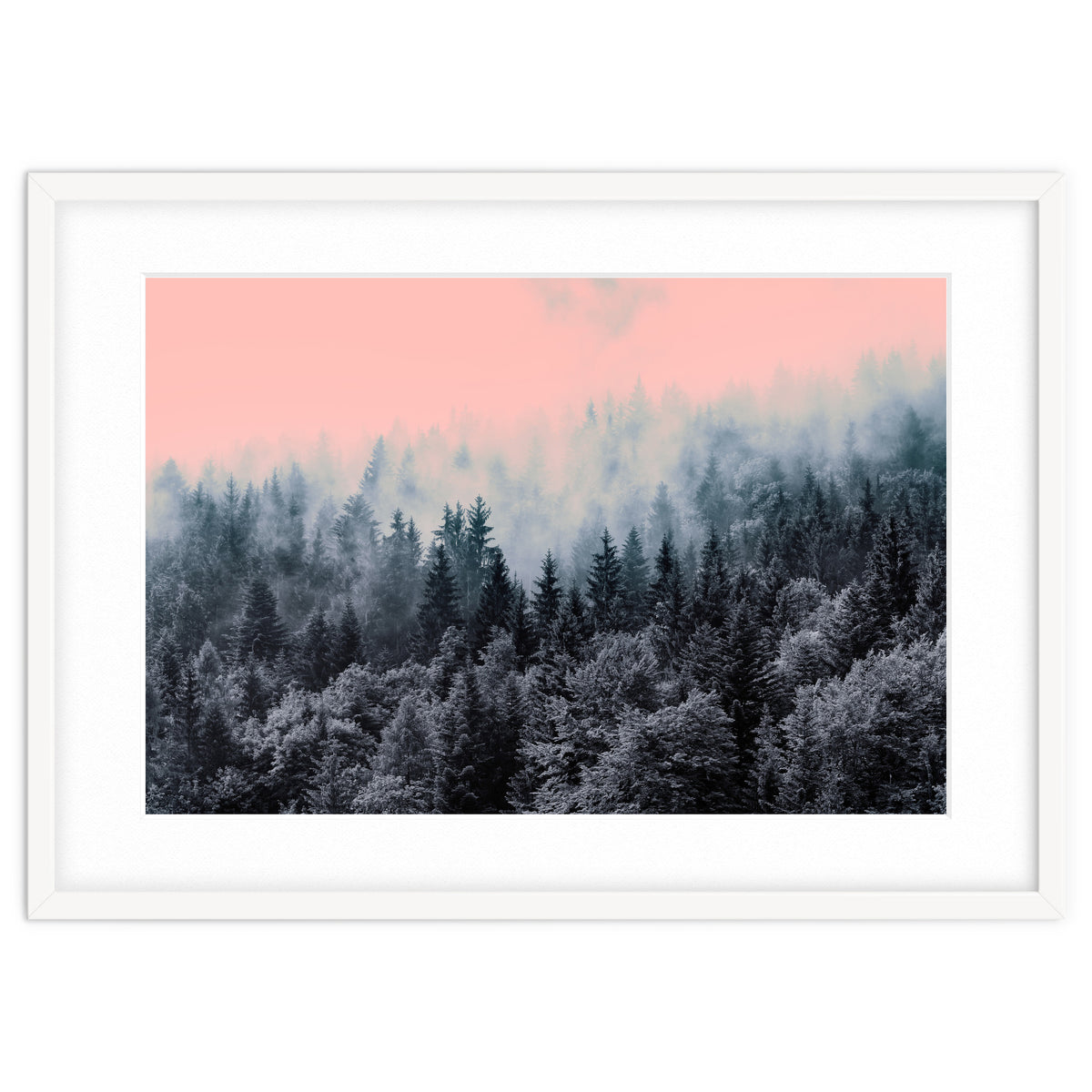Forest in gray and pink