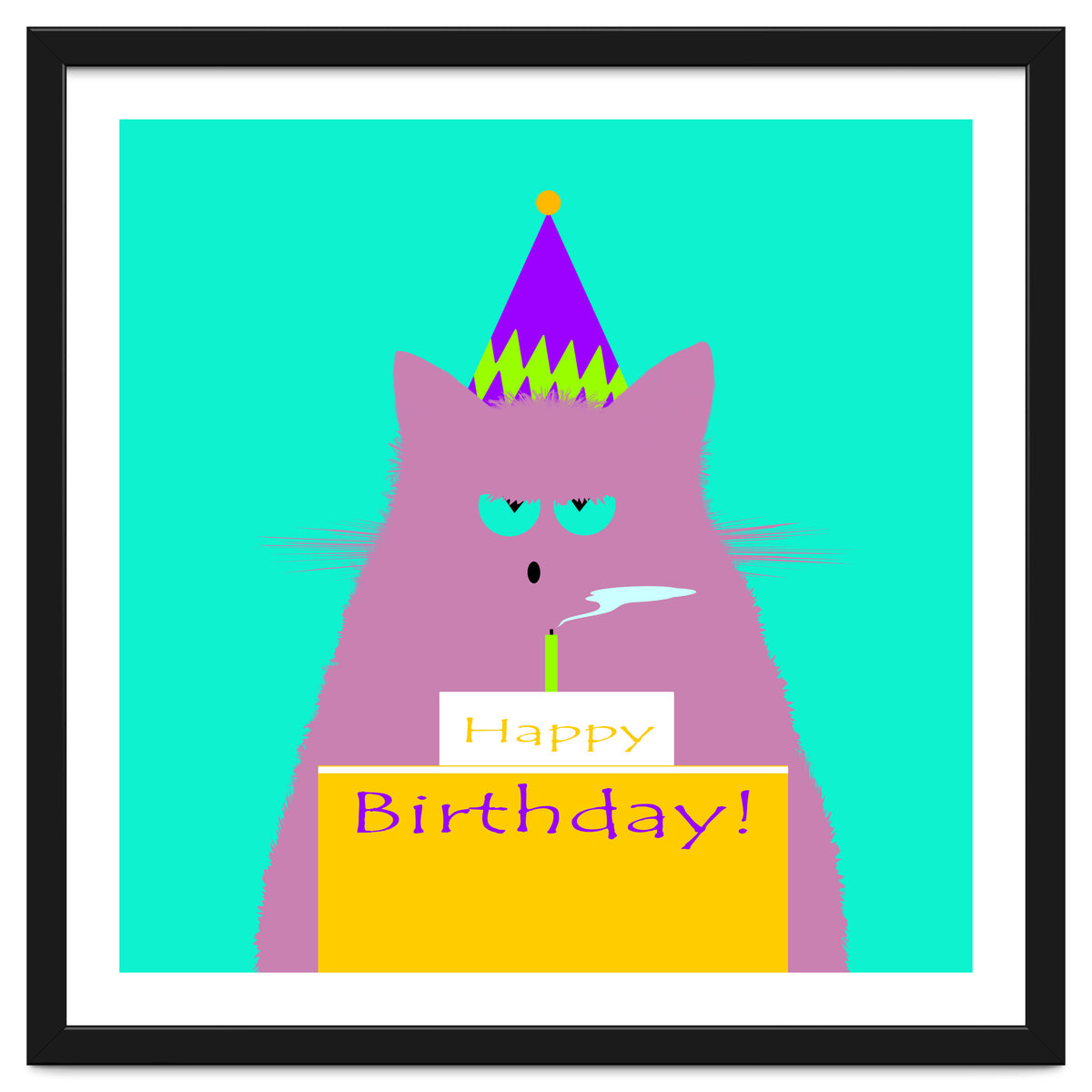 Birthday Lilac Cat