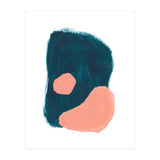 Teal Blob Salmon Bubbles (Print Only) thumbnail