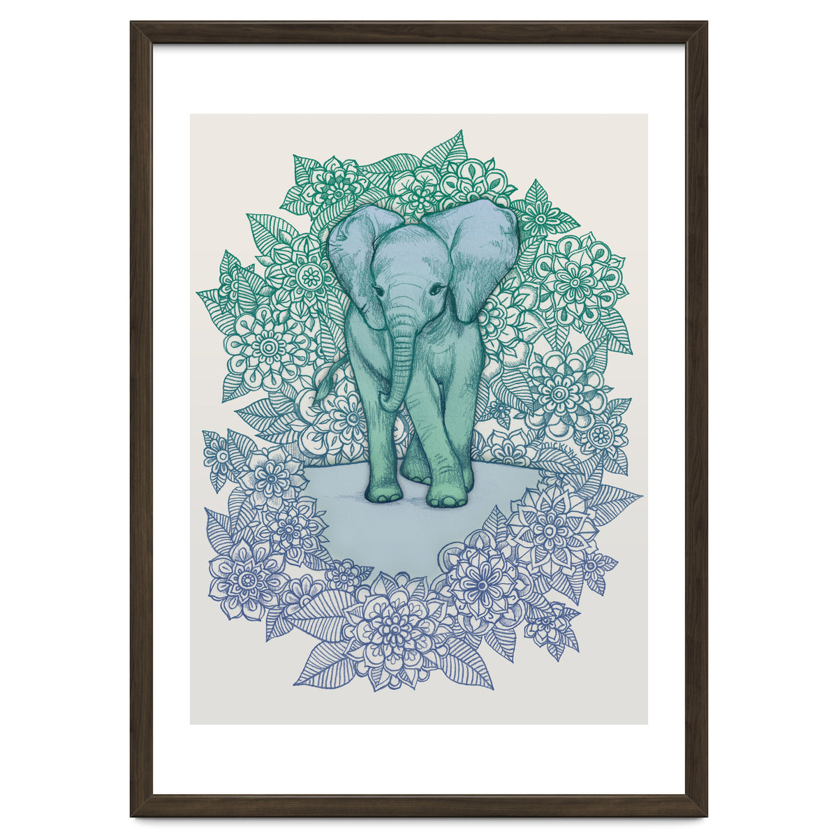 Emerald Elephant in the Lilac Evening