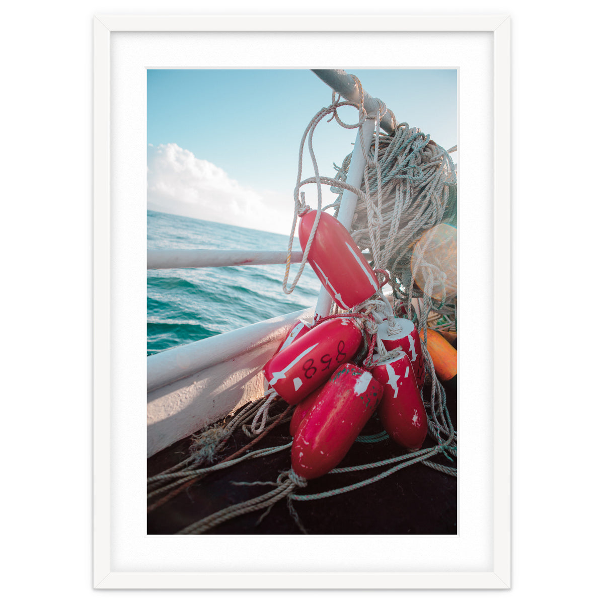 Buoys on a fishing boat