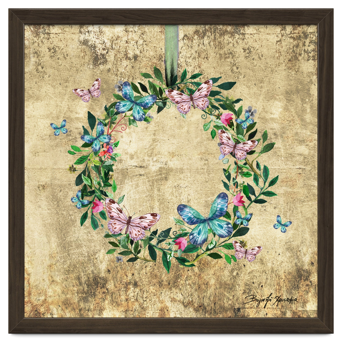 Wreath #Flowers & Butterflies#Royal collection