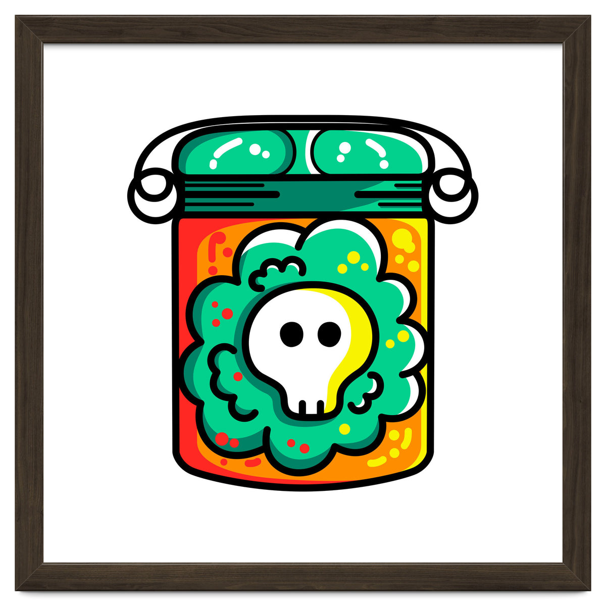 Kawaii Cute Skull In A Jar
