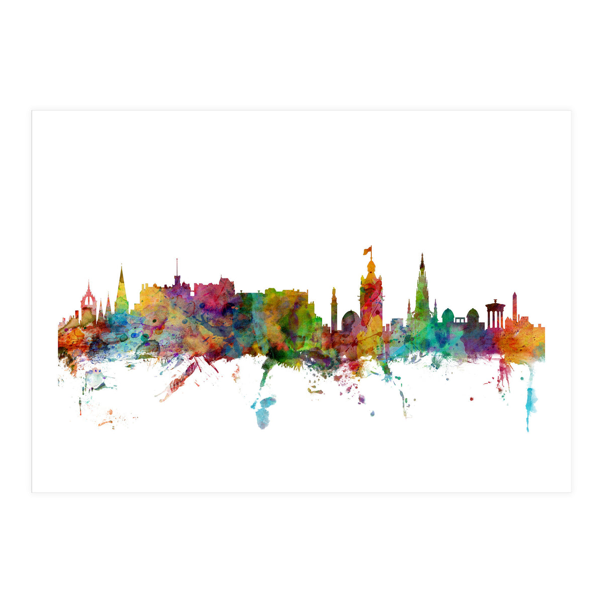 Edinburgh Scotland Skyline (Print Only)
