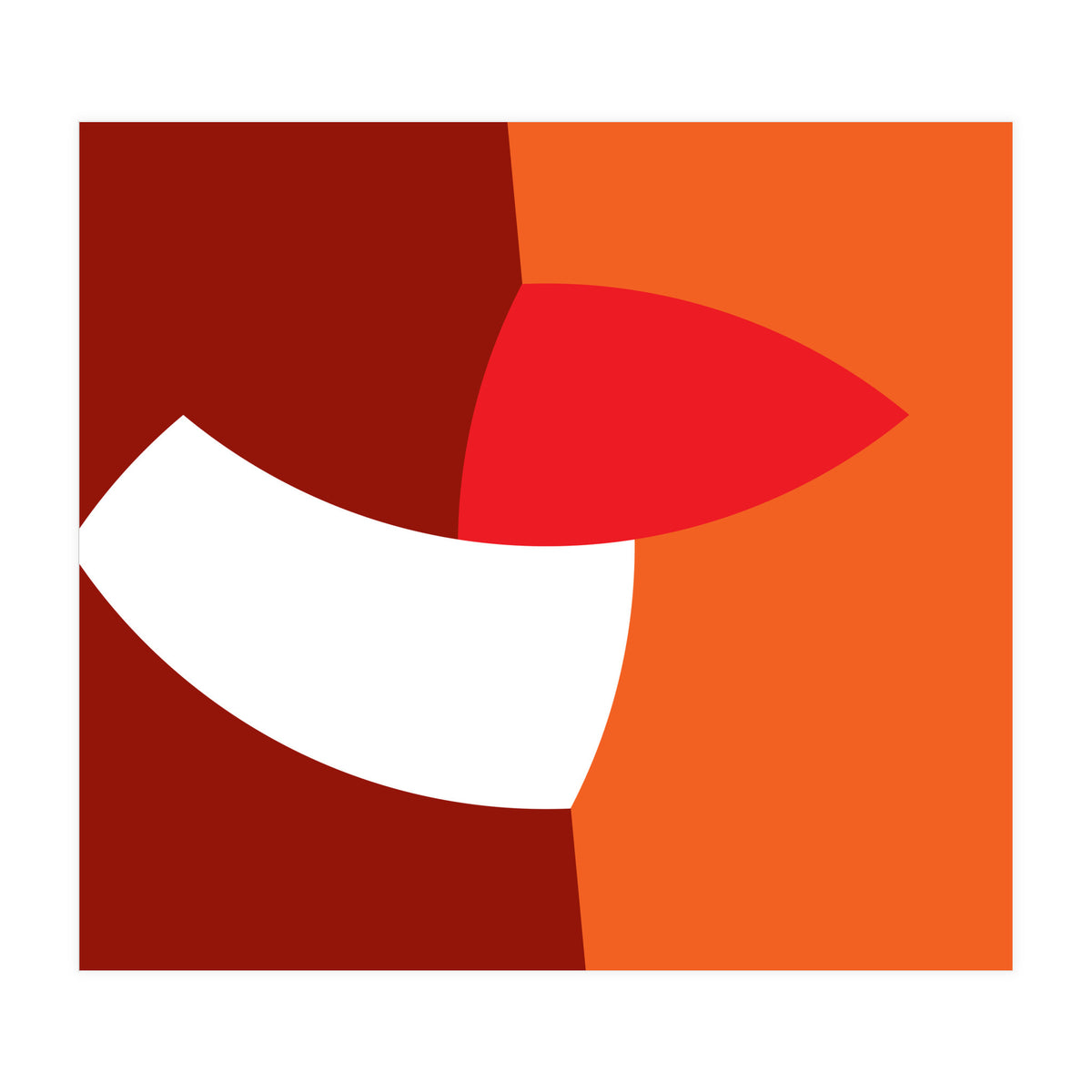 Geometric Shapes No. 66 - orange & reds (Print Only)