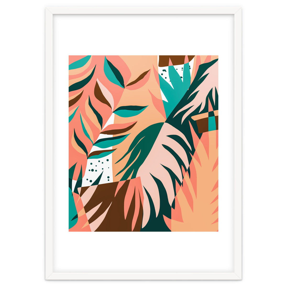 Watching The Leaves Turn, Tropical Autumn Colorful Eclectic Abstract Palm Nature Boho Graphic Design