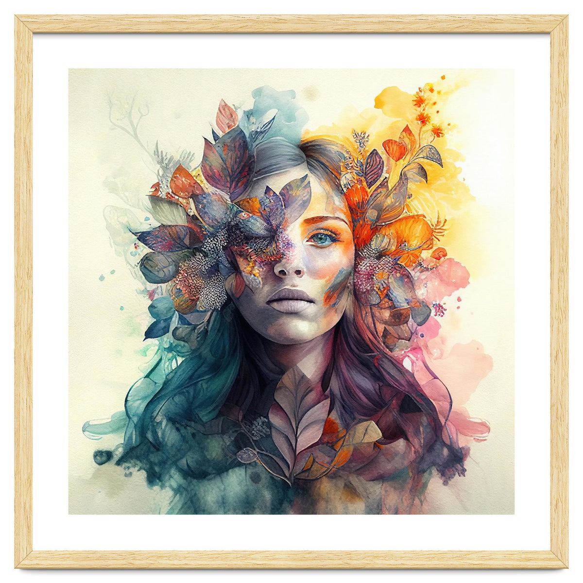 Watercolor Tropical Woman #3