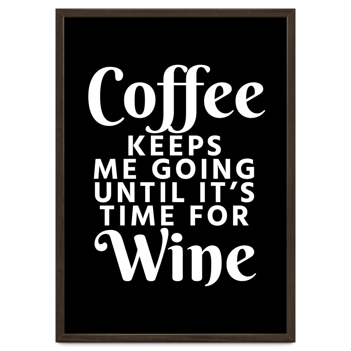 Coffee Keeps Me Going Until It's Time For Wine Black