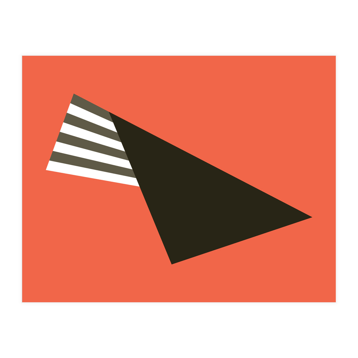 Geometric Shapes No. 75 - pink & stripes (Print Only)