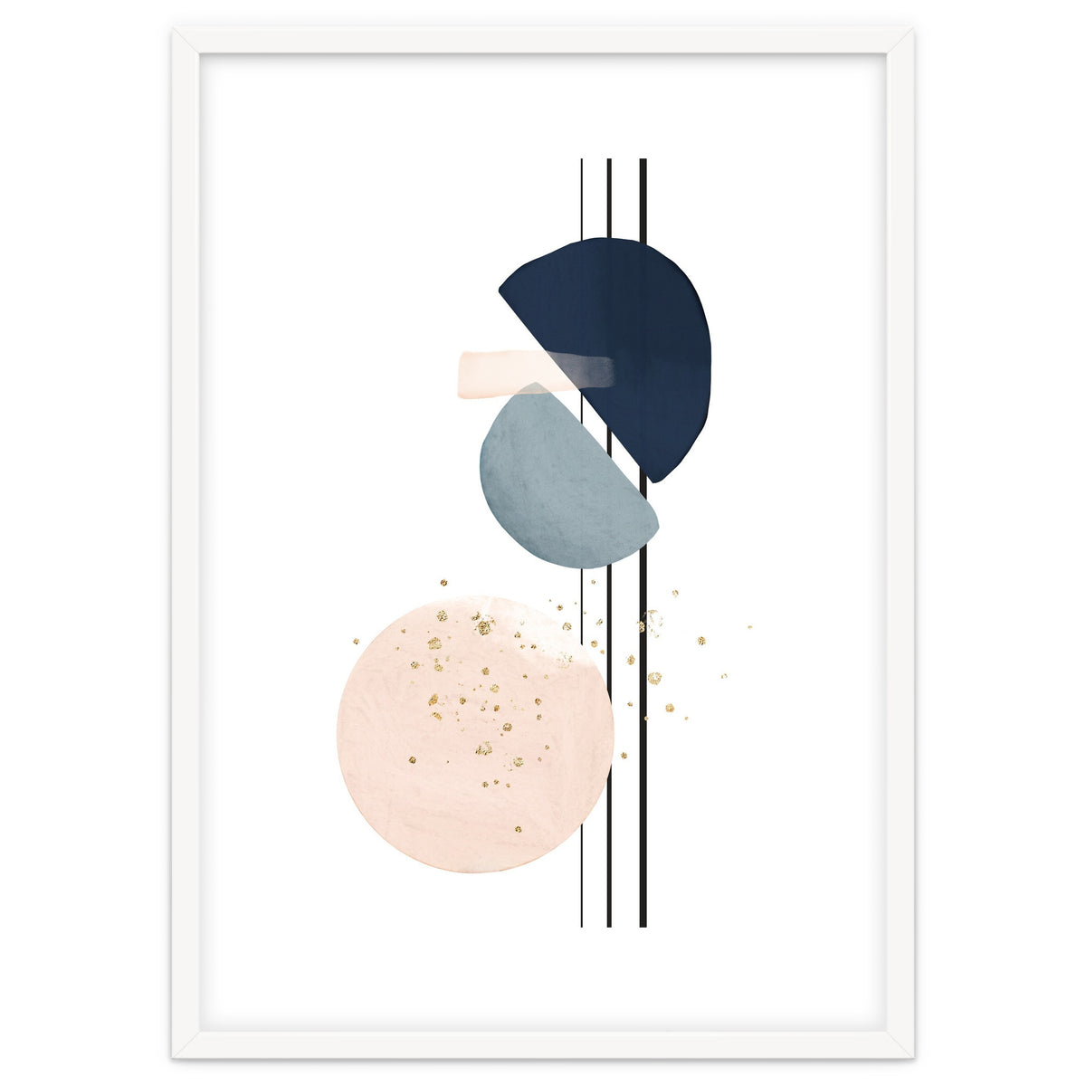 Abstract Study Blush and Navy Blue