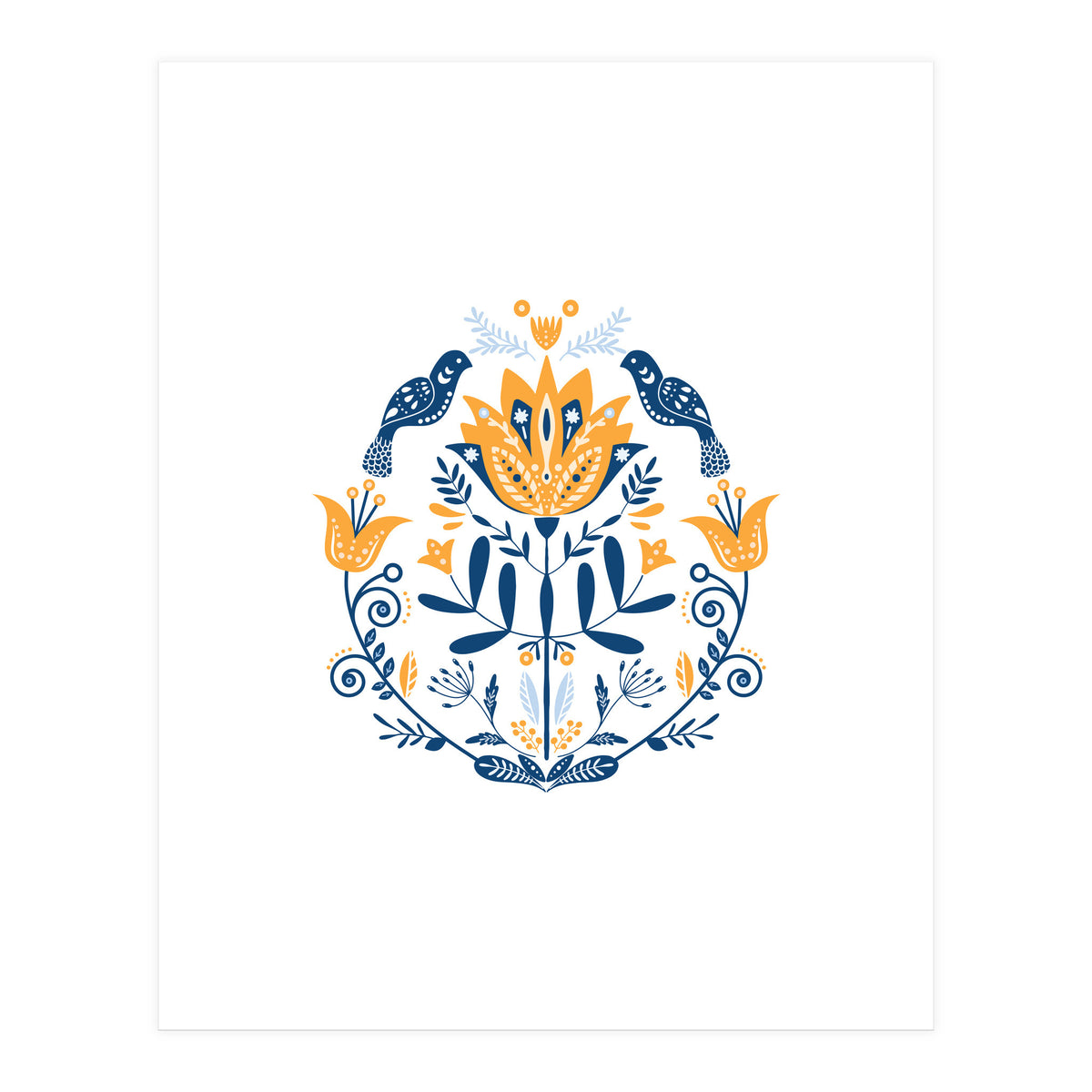 Scandinavian Folk Art  (Print Only)