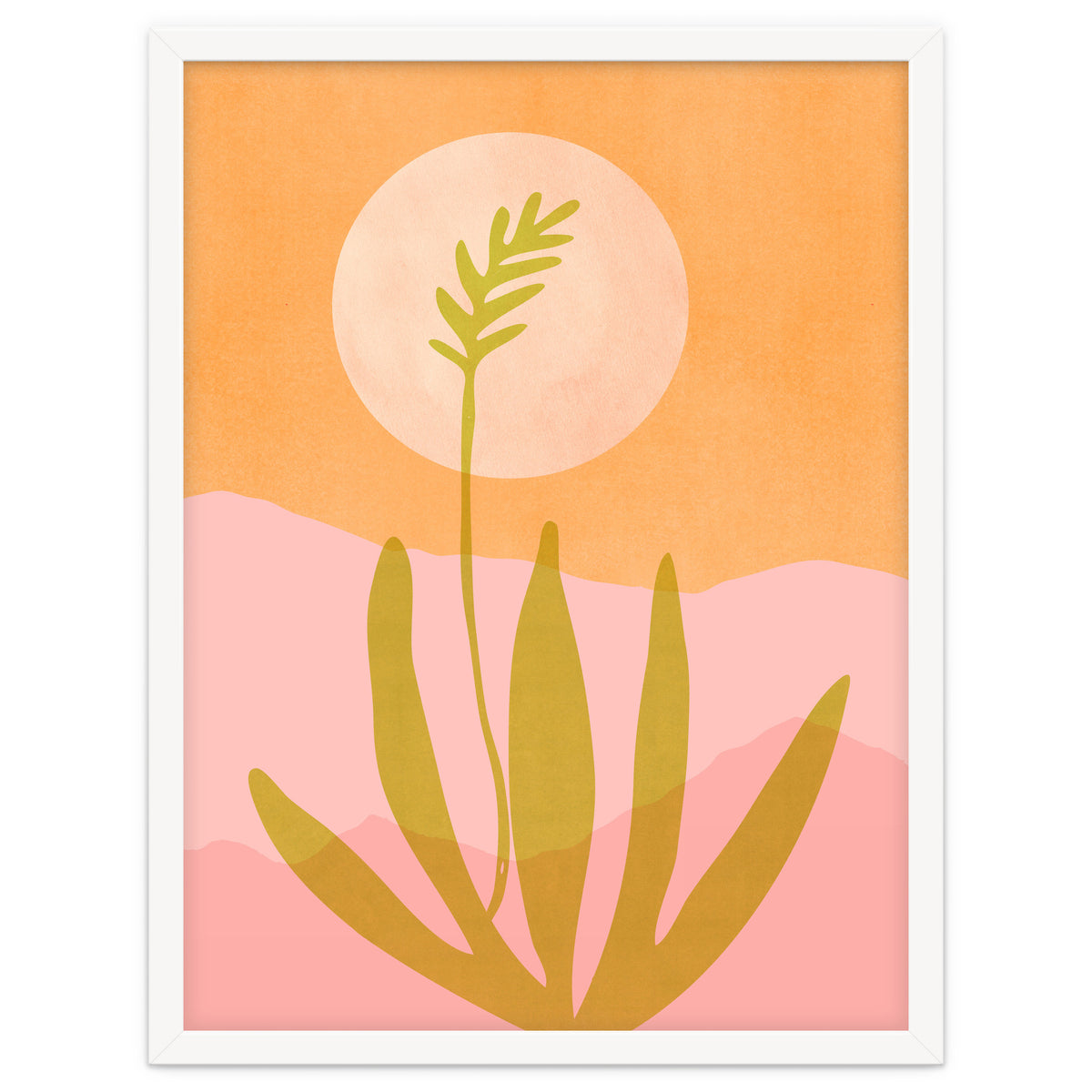 Desert Moon With Agave