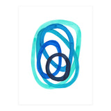 Marine Blues Blue Teal Turquoise Navy Blue Nesting Circles (Print Only) thumbnail