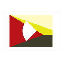 Geometric Shapes No. 13 - red, brown & yellow (Print Only)