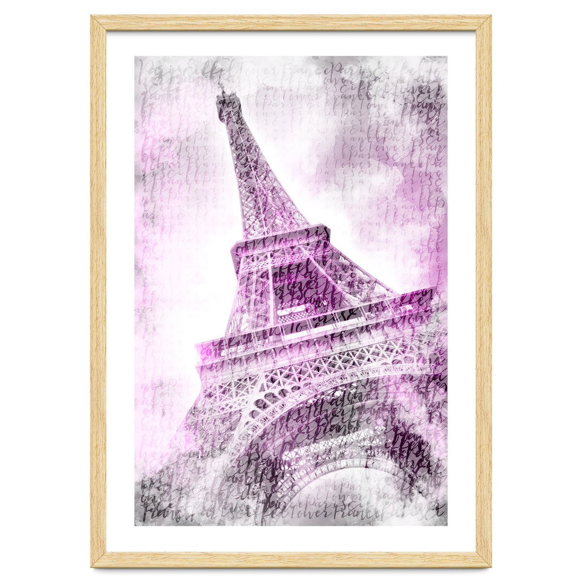 PARIS Watercolor Eiffel Tower | pink