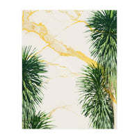 Gold marble texture with palm tree (Print Only)