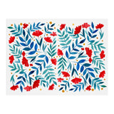 Magical garden - red and turquoise (Print Only) thumbnail
