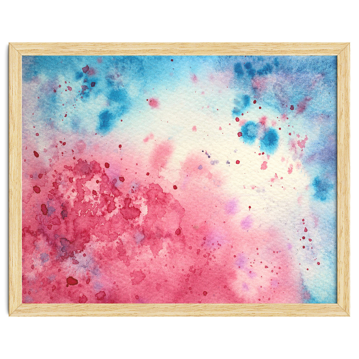 When pink meets blue || abstract watercolor