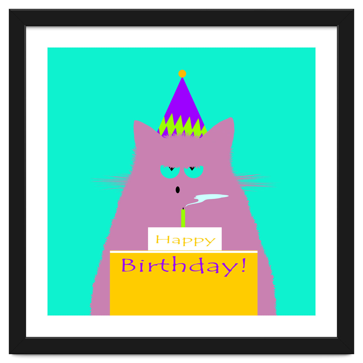 Birthday Lilac Cat