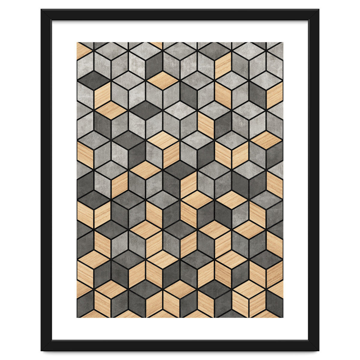 Concrete and Wood Cubes