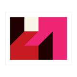 Geometric Shapes No. 62 - red, magenta & black (Print Only) thumbnail