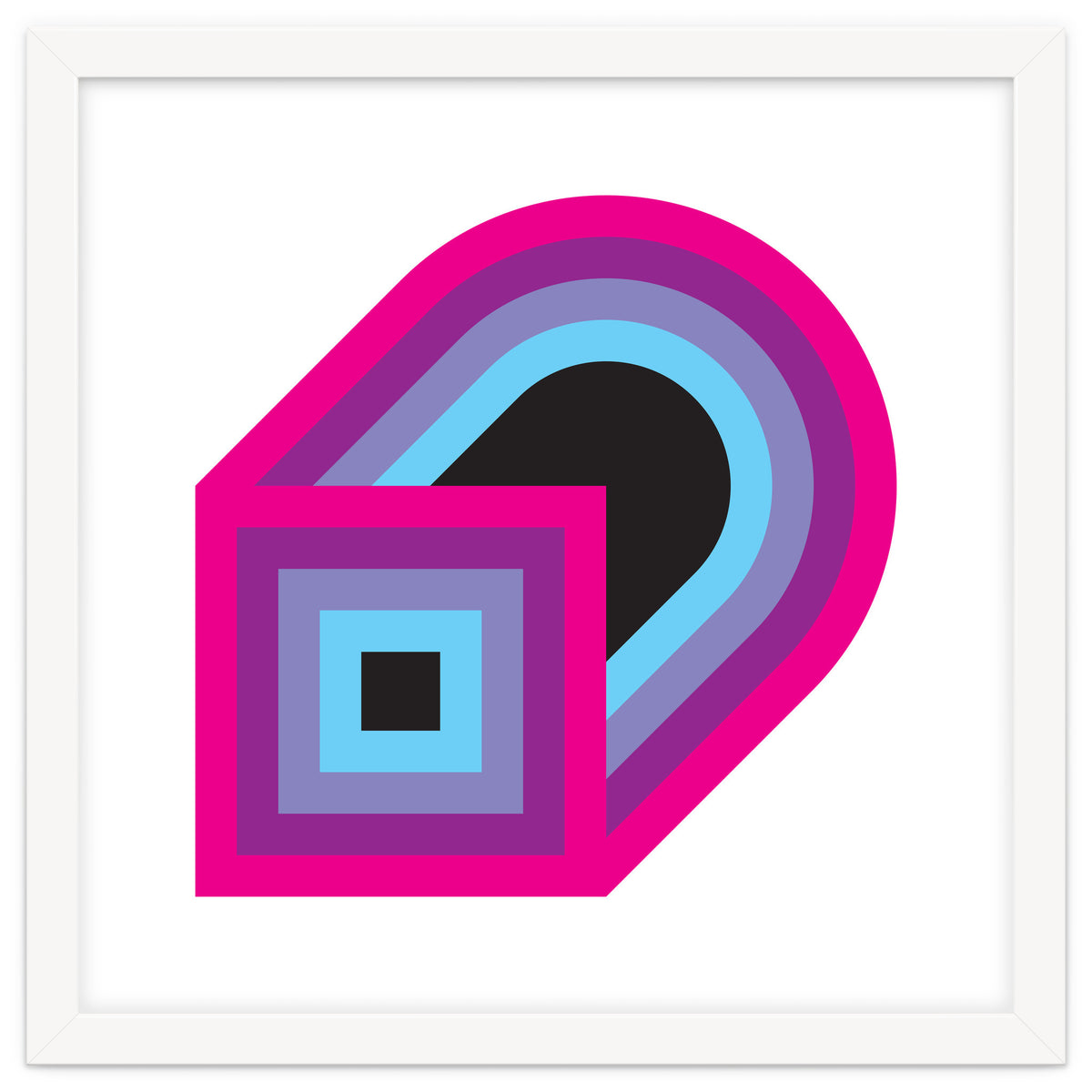 Geometric Shapes No. 41 - purple, blue & lilac