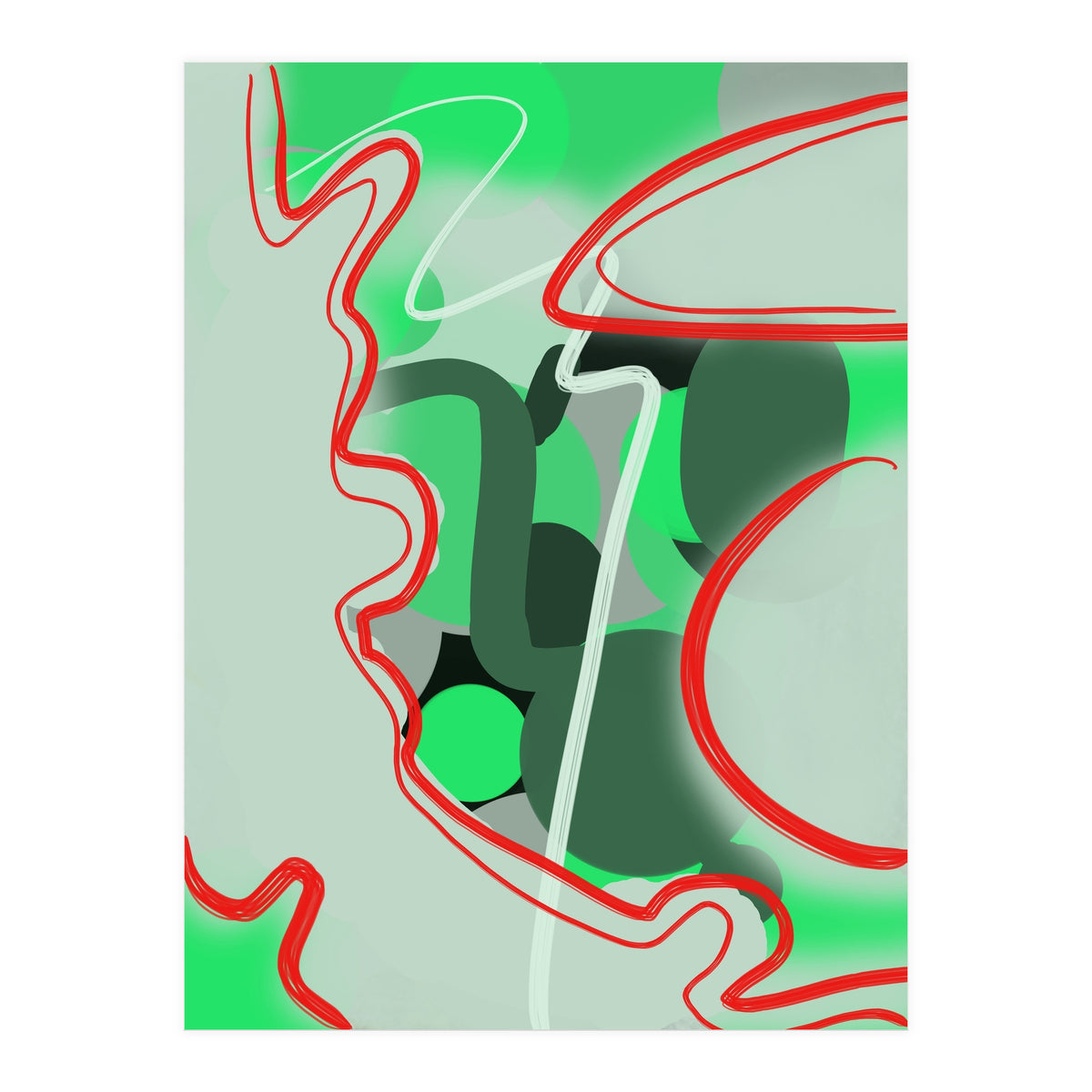 Abstraction In Complementary Colors 1 (Print Only)