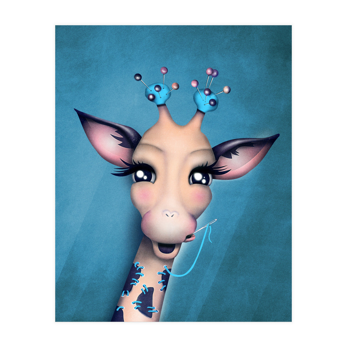 Pin Cushion Giraffe (Print Only)