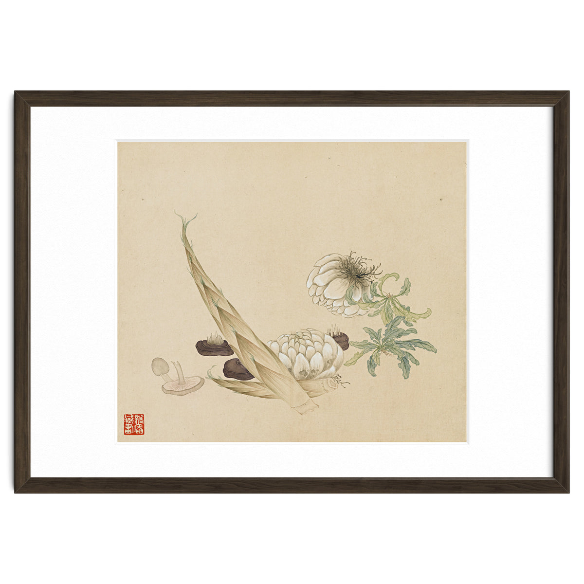 Wang Chengyu ~flowers, Vegetables, Lilies, Bamboo Shoots, Leaves, Mushrooms, Vegetables