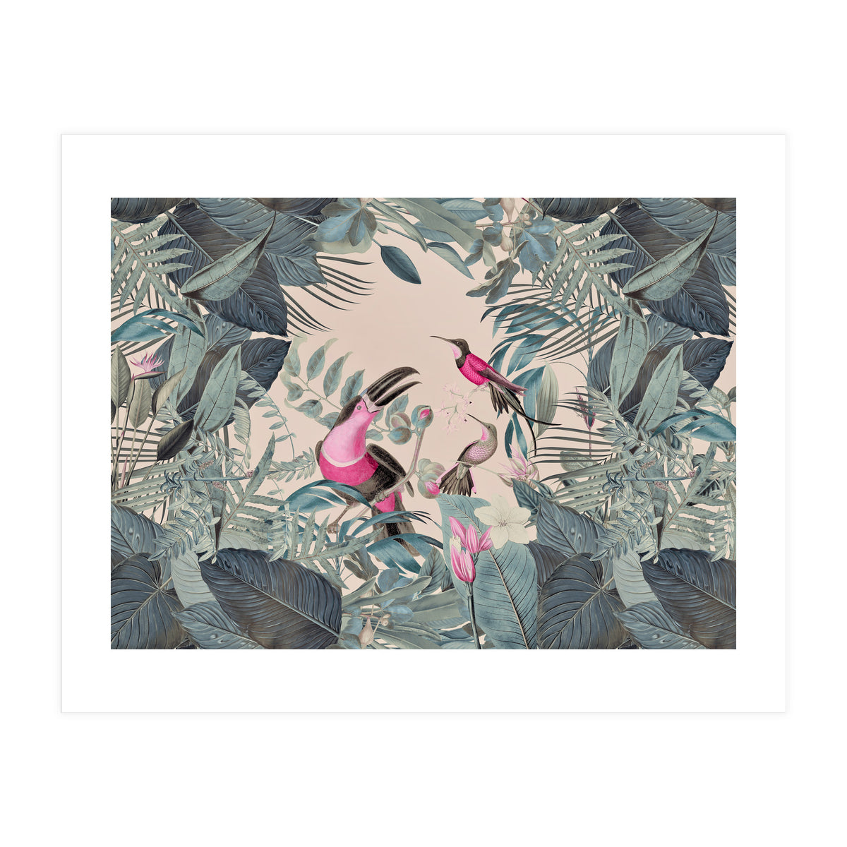 Green Jungle Toucans Color Look (Print Only)